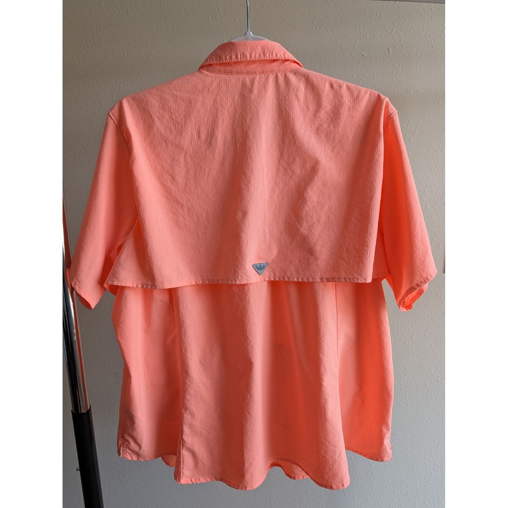 Columbia PFG Tamiami II Fishing Shirt Womens 2X Coral Peach Short Sleeve FW7277 - Picture 2 of 6